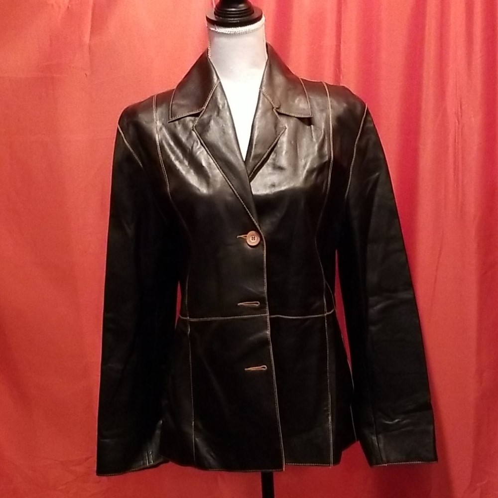 Black Leather Women's Jacket